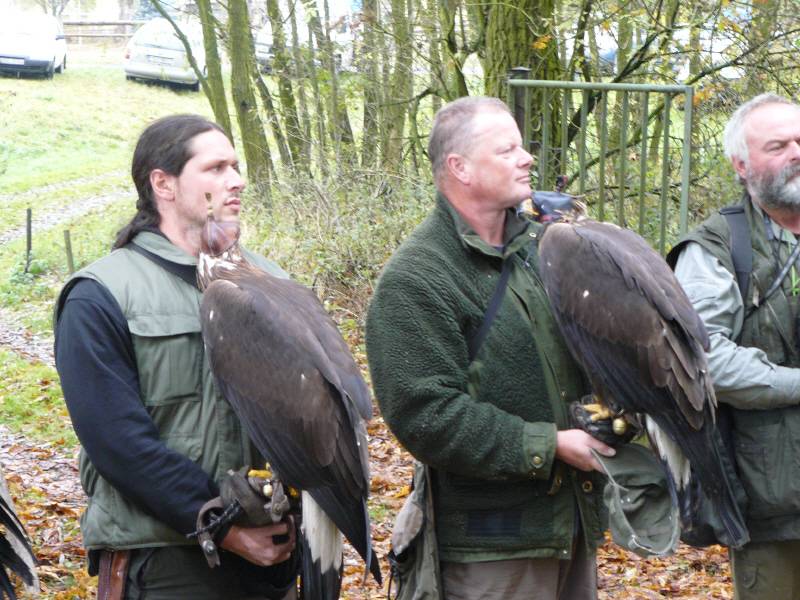 Daniel und Rudi mit Ihren Adlern